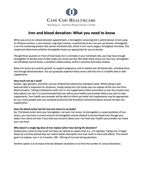 Iron and blood donation: What you need to know