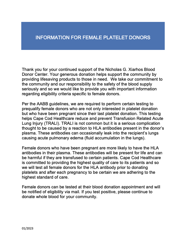 Information for Female Platelet Donors [PDF]