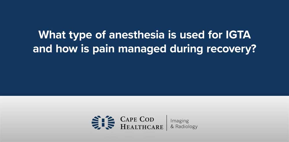 What type of anesthesia is used for IGTA and how is pain managed during the procedure?