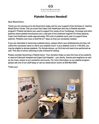 Platelet Donors Needed [PDF]